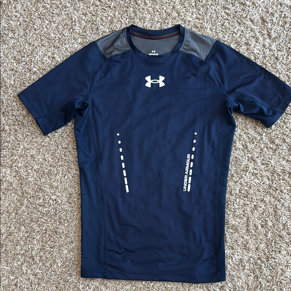 Under Armour Navy and Gray Athletic Shirt
